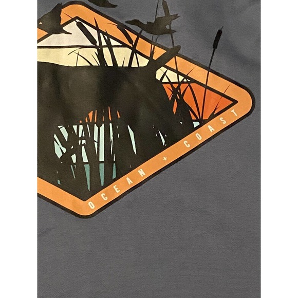 Ocean + Coast Mens Size L Bison Blue Hunting Scene Pullover Hoodie NWT - Picture 14 of 15